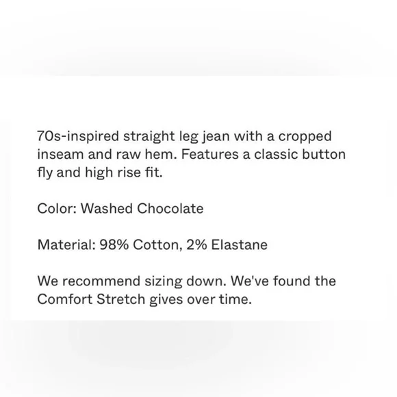 Re/done 70s Ultra High Rise Stove Pipe Jeans Washed Chocolate - Picture 4 of 14